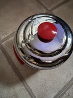 Vintage Mid Century Modern Chrome Ice Bucket Bakelite Handles & Lid Knob