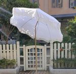 Portable Parasol Beach Garden Tilting Umbrella Fringed Tassel Sun Shade UV50+ 2m