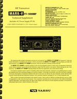 Yaesu FT-1000MP MARK V Transceiver TECHNICAL SUPPLEMENT SERVICE MANUAL
