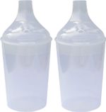 2 Pack - Clear, Wide Spout, Feeding Beakers. 200Ml with Graduated Measurements a