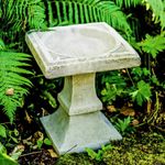 Solid Stone Cast Garden Bird Bath Imperial Design UK Handmade DGS Statues 35kg