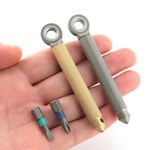 Titanium Brass S2 steel Multi Tools Card Screwdriver Pocket Outdoor Keychain EDC