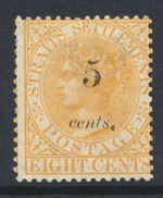 Malaya 1880 5c on 8c Surcharge 15 SG43 Mint Cat £750
