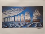 Rob Gonsalves Signed - Sun Sets Sail - Collectable Lithograph