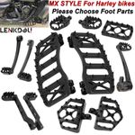 MX Style Foot Peg Floorboards Shifter Peg Brake Pedal For Harley Touring Softail