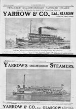 two 1914 engineering prints  of  " yarrow steamers "