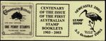 2003 Unofficial Booklet UB122 c Newcastle 2003 - Stampshow. MUH