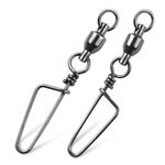 20/50/100PC Ball Bearing Fishing Swivels Snap Rolling Sea Line Connector Tackle