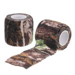 4.5 x 5CM Camo Tape Wrap, 2 Rolls Self-Adhesive Tape, Dead Wood