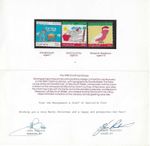 Rare 1988 Australia Post Christmas Stamp Folder Signed NT Manager John Roberts