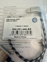 VW USB-a to USB-C Cable Braided GENUINE VOLKSWAGEN sealed