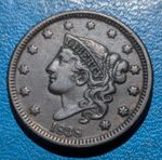 1838 USA coronet head large cent - United states coin - XF