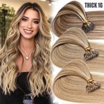 100G Nano Ring Double Drawn Russian/Indian Remy Human Hair Extensions 14"-24" UK