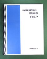 Yaesu FRG-7 Instruction Manual: 11"x30" Foldout Schematic & Protective Covers!