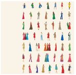 Retro 1970s Fashion Stickers - 25pcs - Craft - Scrapbooking - Random Selection