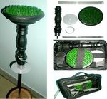 Falconry Block Perch Fiber 6 inches with AstroTurf (Portable 5 Piece in Bag)
