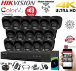 HIKVISION 8MP 4K ColorVu CCTV Kit Audio Camera DVR System Night Vision 10yr Wty