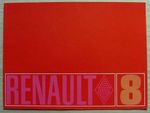 RENAULT 8 Car Sales Brochure c1968 DUTCH TEXT