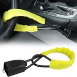 Car Steering Wheel Lock to Seat Belt Anti-Theft Handbag Lock Device Adjustable