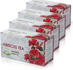 80 Tea Bags Hibiscus Tea 100% Natural - 4 Boxes 1.5 g Bags
