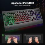 Rii RK204 Wireless RGB Keyboard UK Wireless LED Backlit Gaming Rechargeable