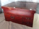 Japanese Vintage Wooden Mini Tansu Chest Drawers Storage Box W18.9×D14.2×H10.2in