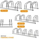 Cycle Bicycle Bike Parking Rack Floor Stand Steel Pipe Storage Mount Holder