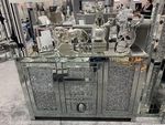 Large contemporary 3 drawer 2 door crushed diamond sideboard