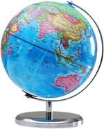 Rigwig Educational Learning Swivel World Globe Desktop Globe Dia 25cm Metal Arc
