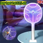 Electric Fly Zapper Mosquito 2in1 Insect Swatter Racket Bat for Bugs Wasp Killer