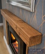 Solid Oak Beam Floating Shelf Mantle Piece Fire Place Surround Sanded Log Burner