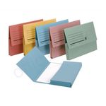 30 x CARDBOARD  DOCUMENT WALLETS FOOLSCAP  FILING FOLDERS Colour Choice