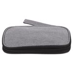 Durable Multipurpose Storage Pouch Grey Oxford Cloth Earphone Data Cable Bag