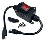 Inline 12V Power Switch IP65 Waterproof, 14AWG SAE to SAE Cable with ON/Off Swit