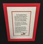 IN FLANDERS FIELDS Framed Completed Cross Stitch of the Famous Poem, John McCrae