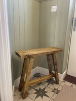 Handcrafted Farmhouse Style Bench with Wooden Legs for Home Decor