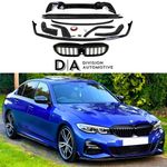 GLOSS BLACK BODY KIT GRILL SPLITTER DIFFUSER SIDE SKIRT SPOILER BMW 3 SERIES G20