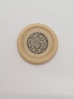 Rare Antique Monte Carlo International Sporting Club 5 Poker Chip Silver Centre 