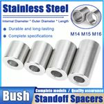 Stainless Steel Round Spacer M14 M15 M16 Standoff Spacers Collar Bushes Raisers