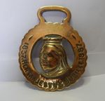 Antique Horse Brass Queen Victoria Golden Jubilee 1837 -1887 Genuine item.