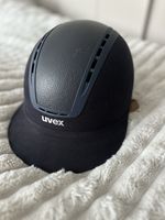 UVEX NAVY WIDE PEAK ADJUSTABLE RIDING HAT