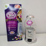 Rare The Jelly Bean Factory Metal/Glass Dispenser Original Jelly Bean Money Box