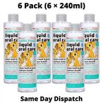 6X PETKIN 240ML LIQUID ORAL DENTAL CARE DOG CAT TEETH GUM CLEANER FRESH BREATH