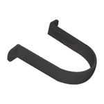 FLOPLAST 68mm Round Gutter Pipe Clip - Black - Bag of 2 - FREE Next-Day Delivery