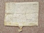 1583 New Hall Ince Lancashire Elizabethan Latin Vellum Deed Document Calligraphy