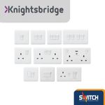 Knightsbridge Curved Edge Light Switches & Sockets Full Range