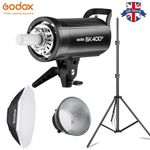 Godox SK400II 400W Studio Flash Strobe Light with 95cm Softbox Light Stand