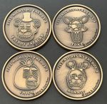 Five Nights At Freddy's Fazbear Foxy Chica Bonnie Pizza Coin Token 2016 FNAF