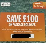 EasyJet:  Voucher for £100 discount off a easyjet package holiday ( see terms )