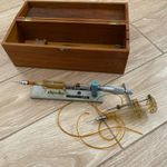 Moore & Wright Micrometer With Tuberculin Syringe No 1564 With Wooden Box